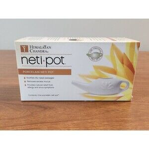 Himalayan Chandra Porcelain Neti Pot New Sealed